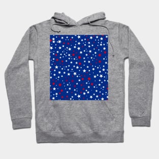 Shining white red stars Usa flag design Hoodie